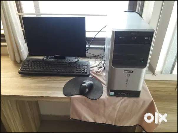 HCL Desktop-CPU with Dell Thin flat Monitor