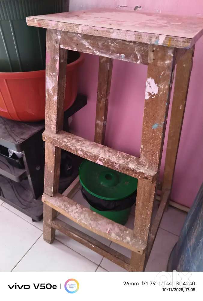 Metal Wardrobe and wood table