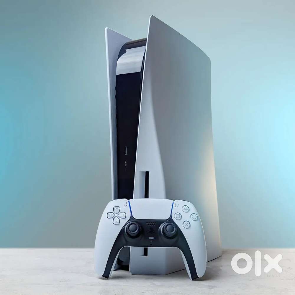 PS5 gaming console along with controller