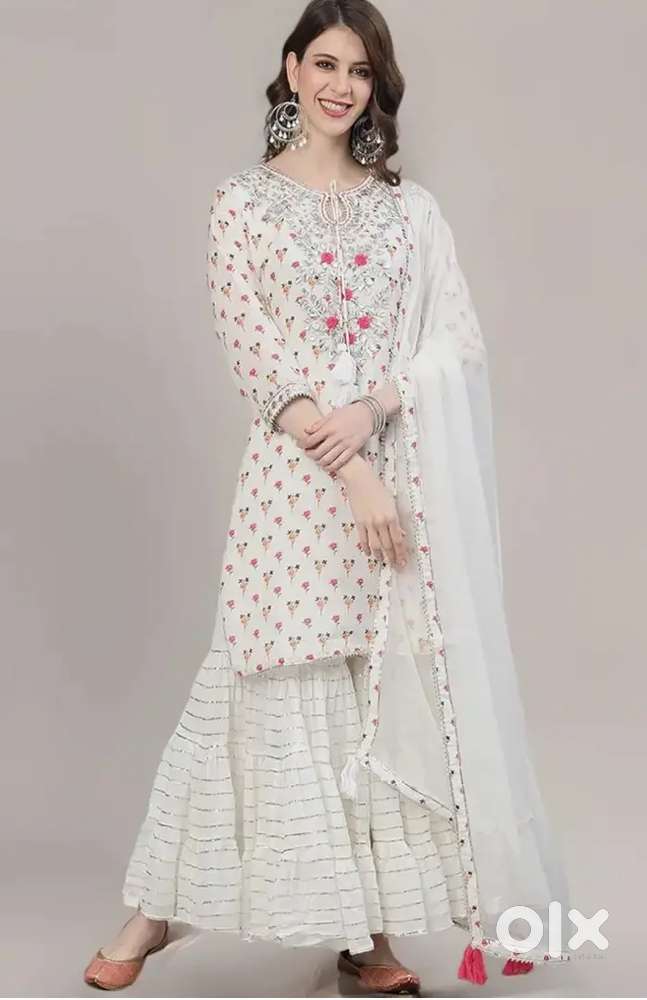 Kurti with sharara and dupattab