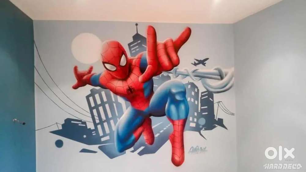 Cartoon wall art design painting services/ nursery school art