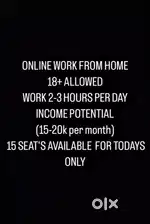 Golden opportunity for student jobholder housewife and jobseeker