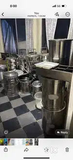 All tiffin centre and catering steel items sale