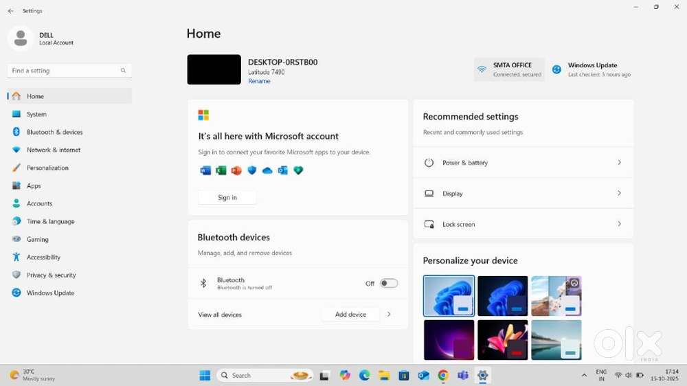 Dell Latitude 7490 - Intel (R) core(TM) i5-8350U - 1 .70GHz 1.90 GHz 8
