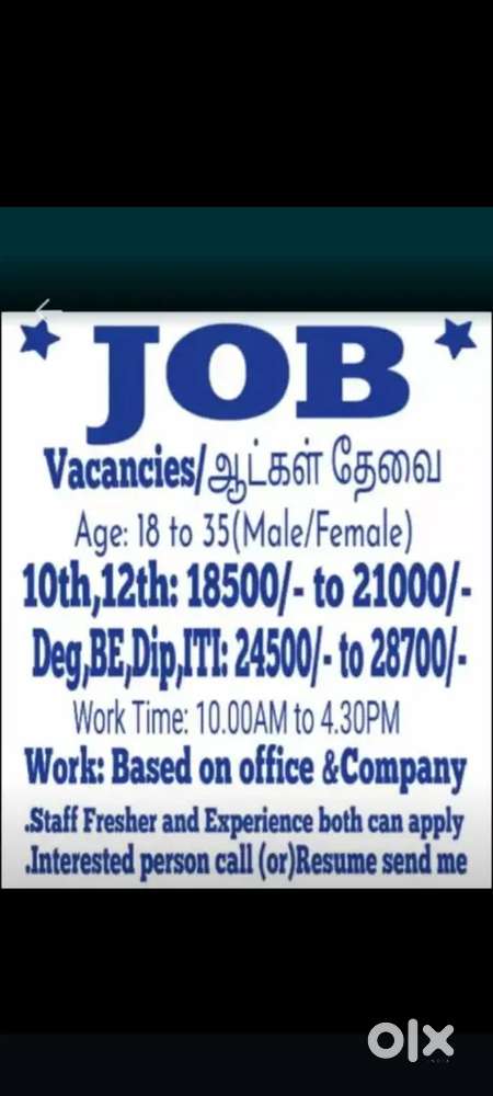Job Vacancy Work From home Available.