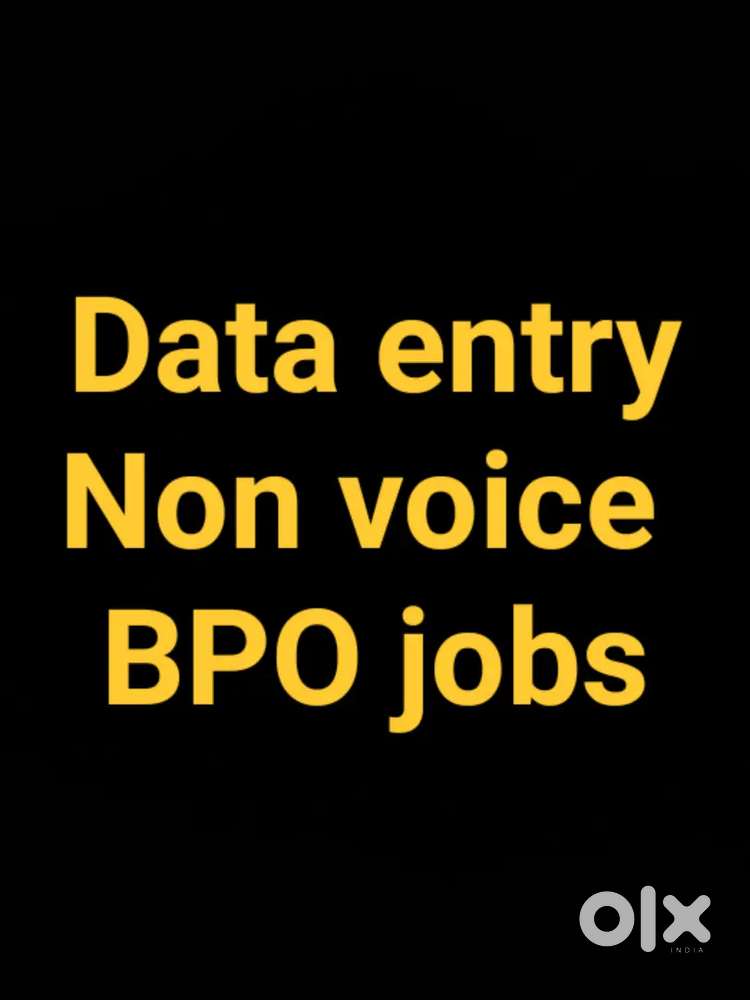 Non Voice data entry jobs
