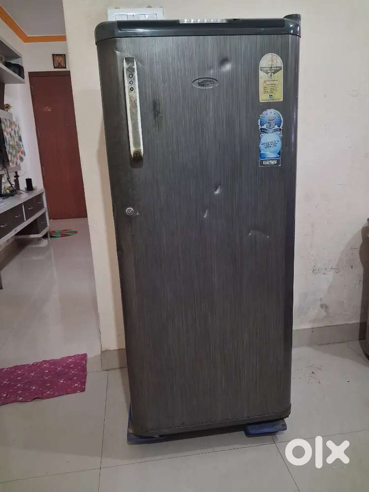 Grey Whirlpool fridge