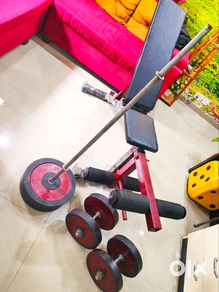 Clearance sale Gym bench and dumbells