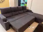 L shaped sofa cum bed with storage