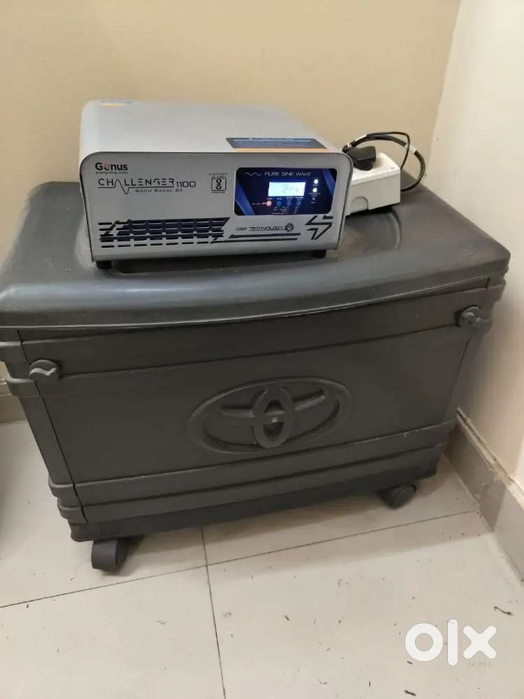 Inverter with battery with inverter trolley
