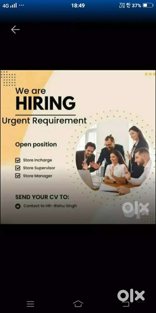 Full time job apply in helper, store manager & Supervisor etc
