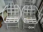 GARDEN CHAIRS, FOLDING COT & CENTRE TABLE