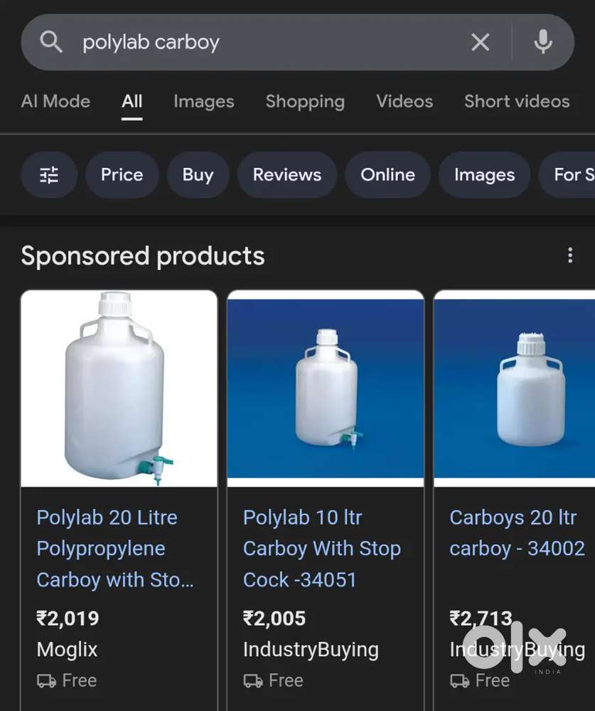 Polylab carboy nrand new never used polypropylene stopcock litre