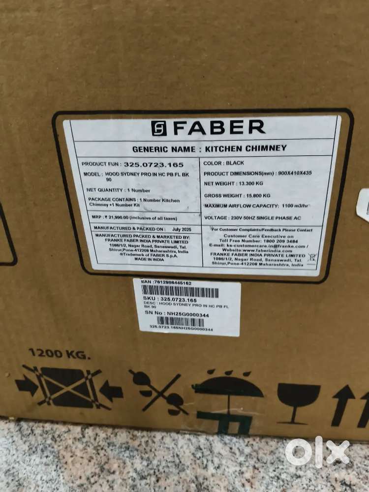 Faber hood sydney Chimney