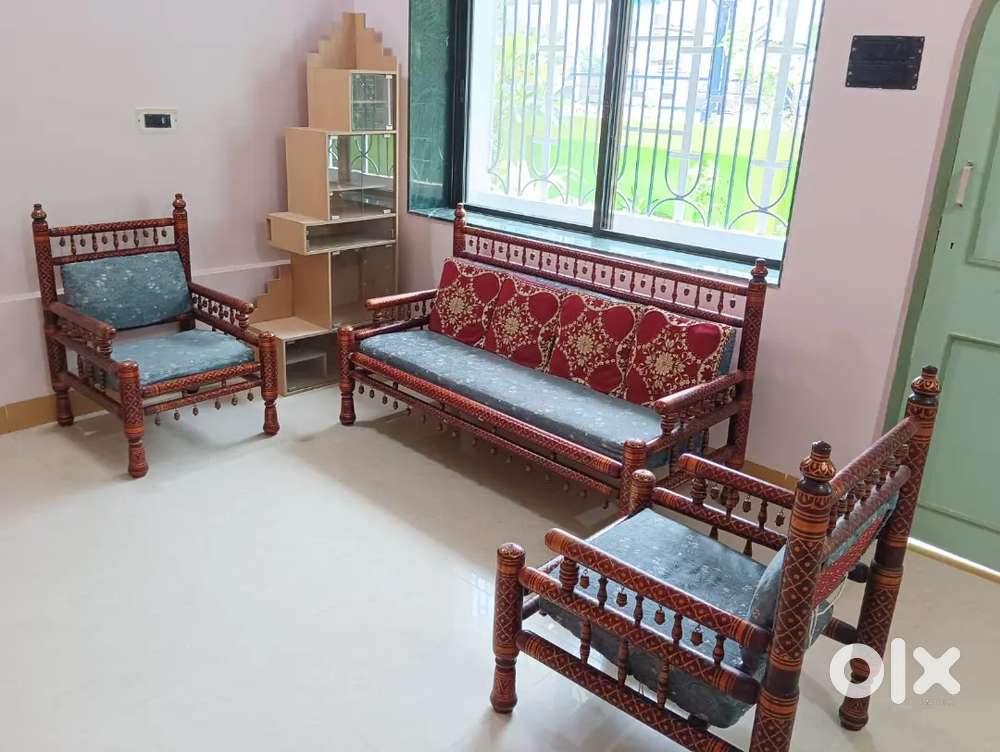 Wooden Sofa Set & TV Unit Set