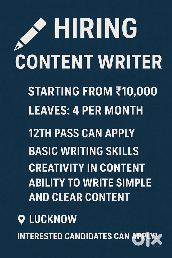 Hiring: Content Writer