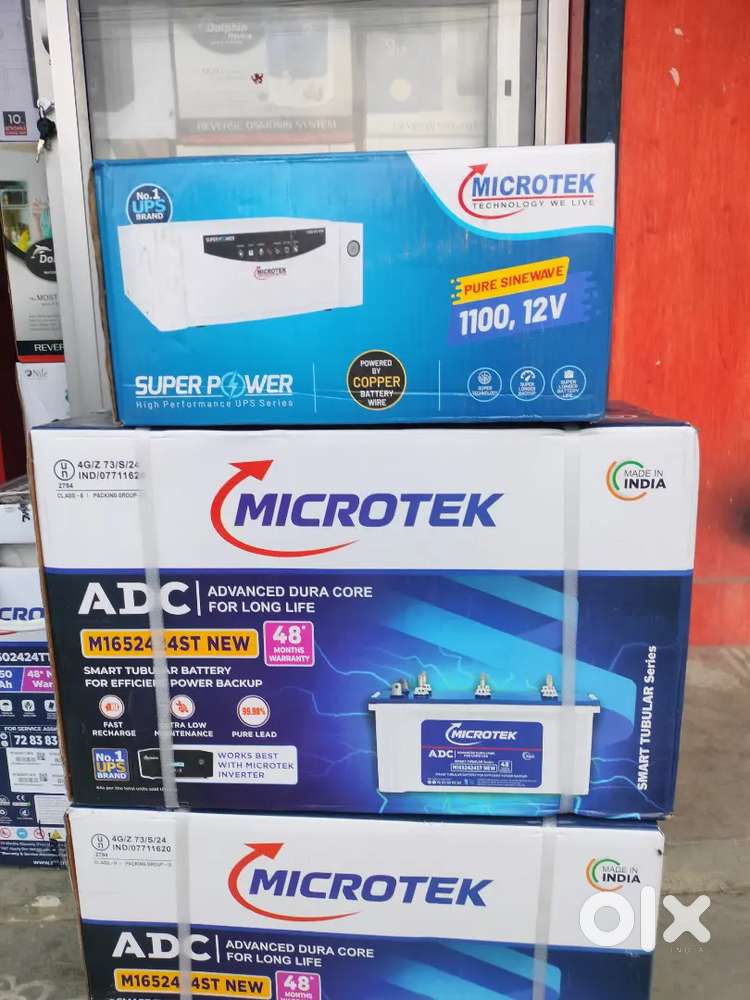 1100va&100ah microtek inverter battery