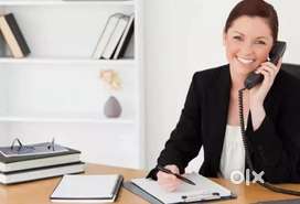 Receptionist cum girls and women only