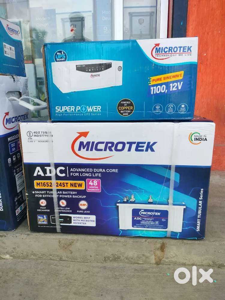 Microtek 1100va sine wave inverter with 100ah microtek battery