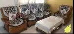 Sofa Set 3+2+center glass top table