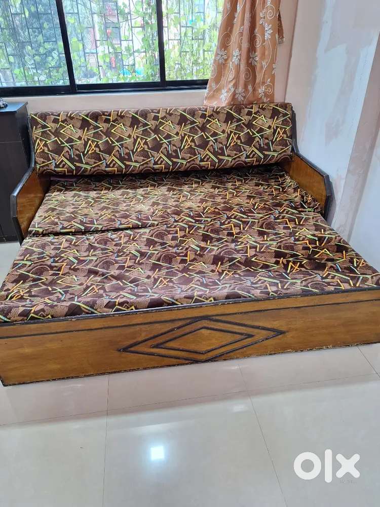 Wooden Sofa cum bed - good condition