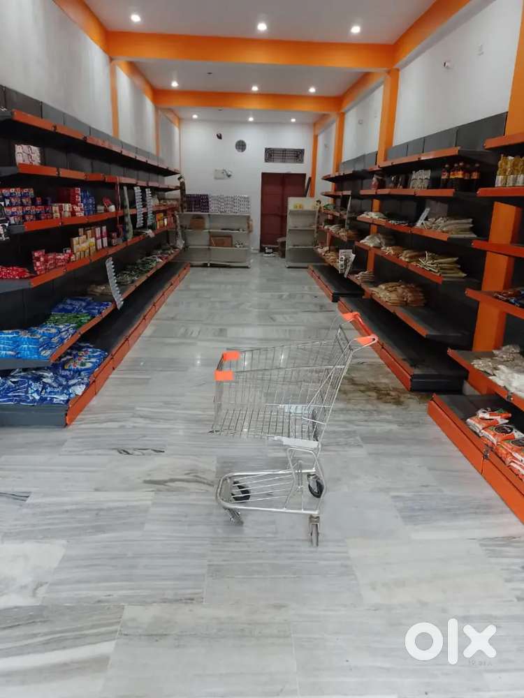 High-Quality Store Racks (Black & White) + Trolleys