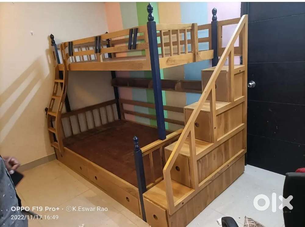 Wooden bunker cot own manufacturing unit Starting model price 19999