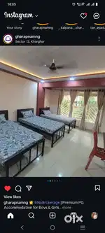 Premium fully furnished PG in Vashi no brokerage, near all amenities