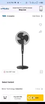 crompton stand fan