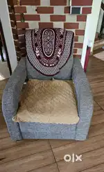 Pair of Comfortable Gray Sofa Chairs – Great Condition