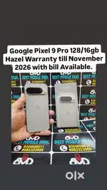 Google Pixel 9 Pro 128/12gb Hazel Warnty Till Nov-2026*Exchange Welcom