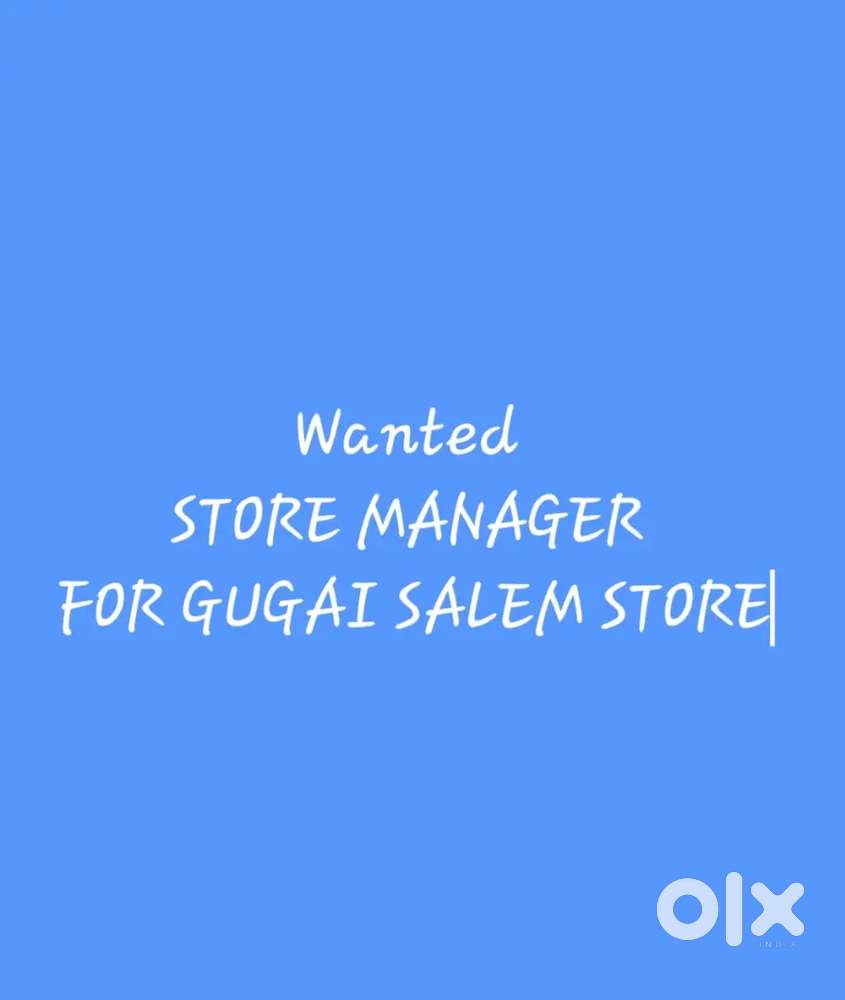 Wanted Store Manager for our Tumbledry Store