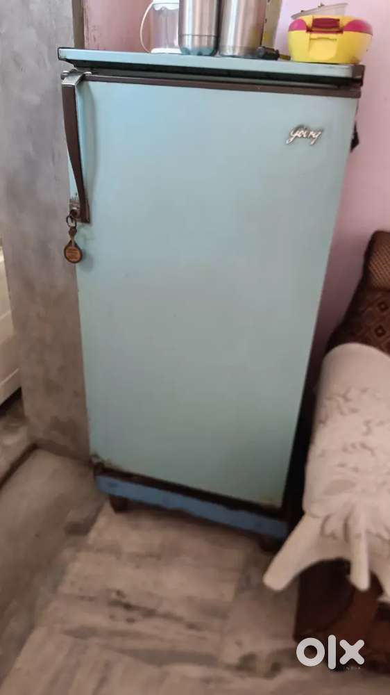 Fridge working and tv