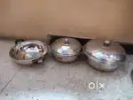 Dish  kadai 300 each Tiffin carrier Rs.400 -Coffee filter Rs 350