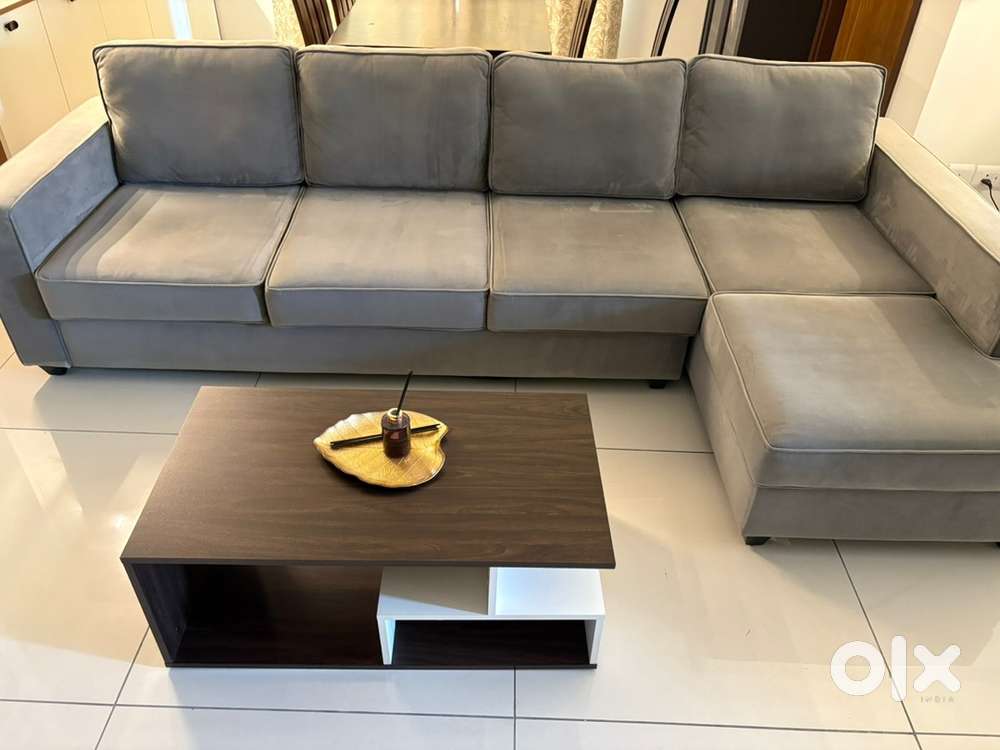Right Chaise & 3 seater sofa set , and a coffee Table for SALE