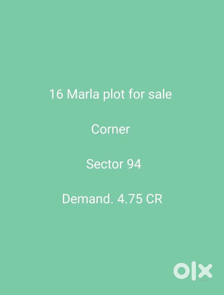 14 Marla plot facing Park corner for sale sector 94 Gaj 350
