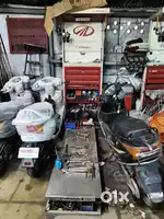 Automatic Two wheeler Ramp &  Electric Air Compressor Heavy Weight