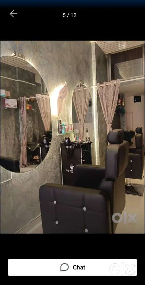 Ready to move Beauty parlour fully furnished main market area