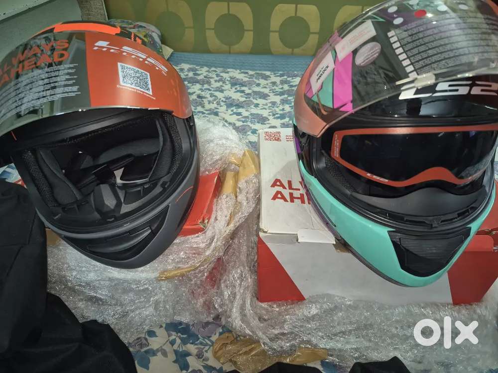 Brand new seal pack helmets with bags and cartoon pack