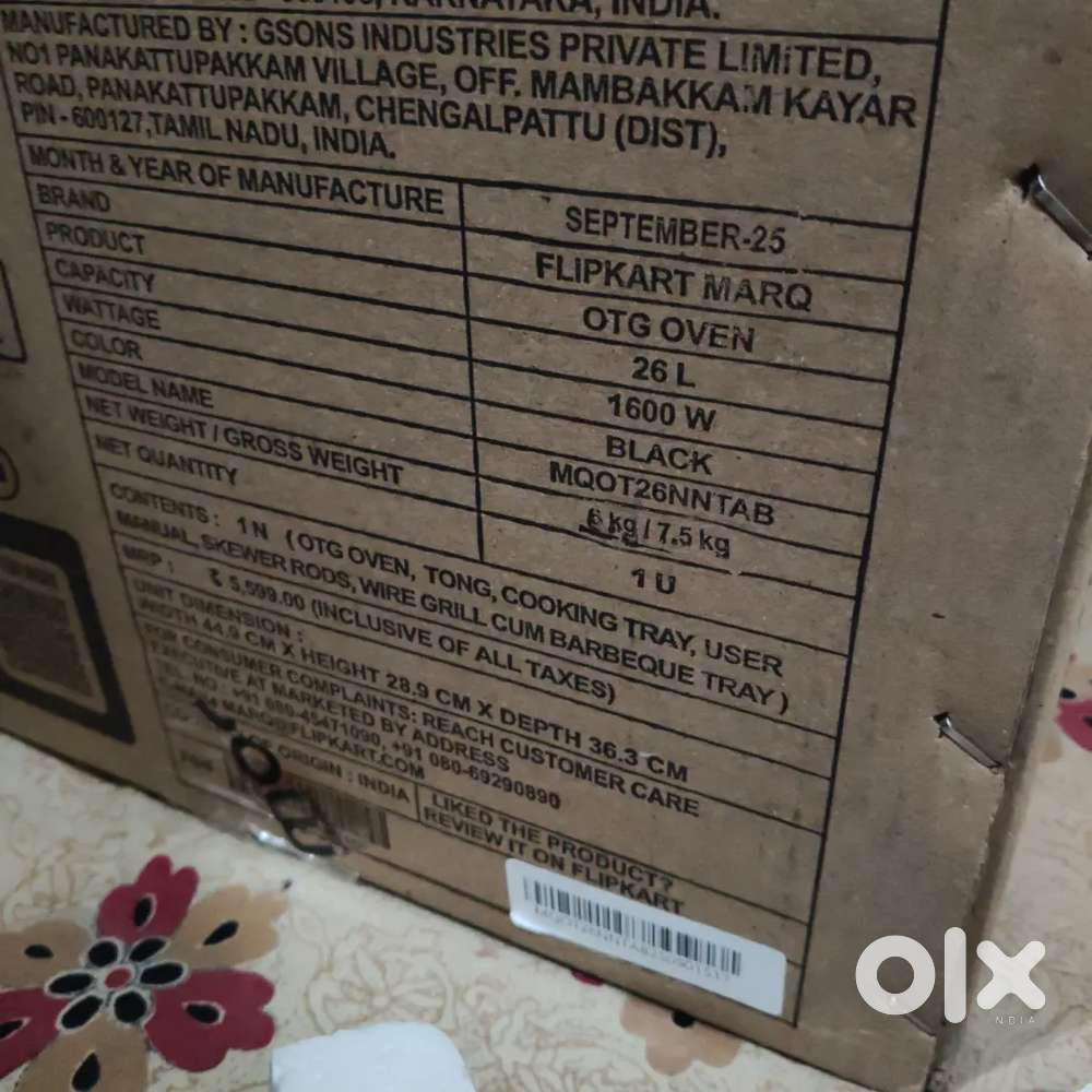 Urgent sell Best price OTG ovan mar Q company