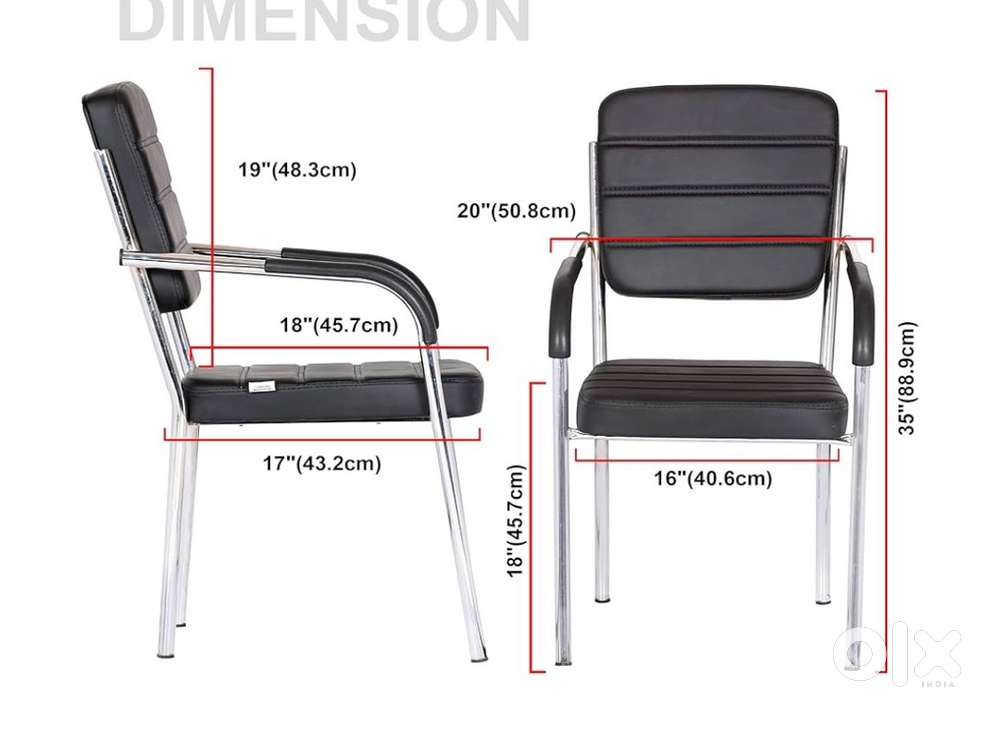 Set of 2: Heavy Duty Stainless Steel Office Chair