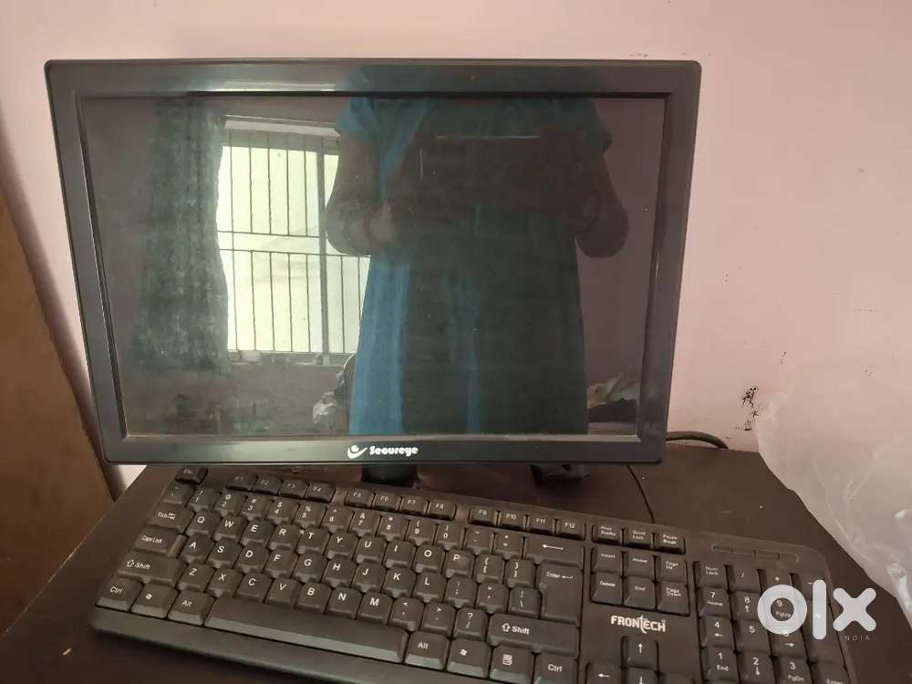 computer with current, monitor,  key board, mouse