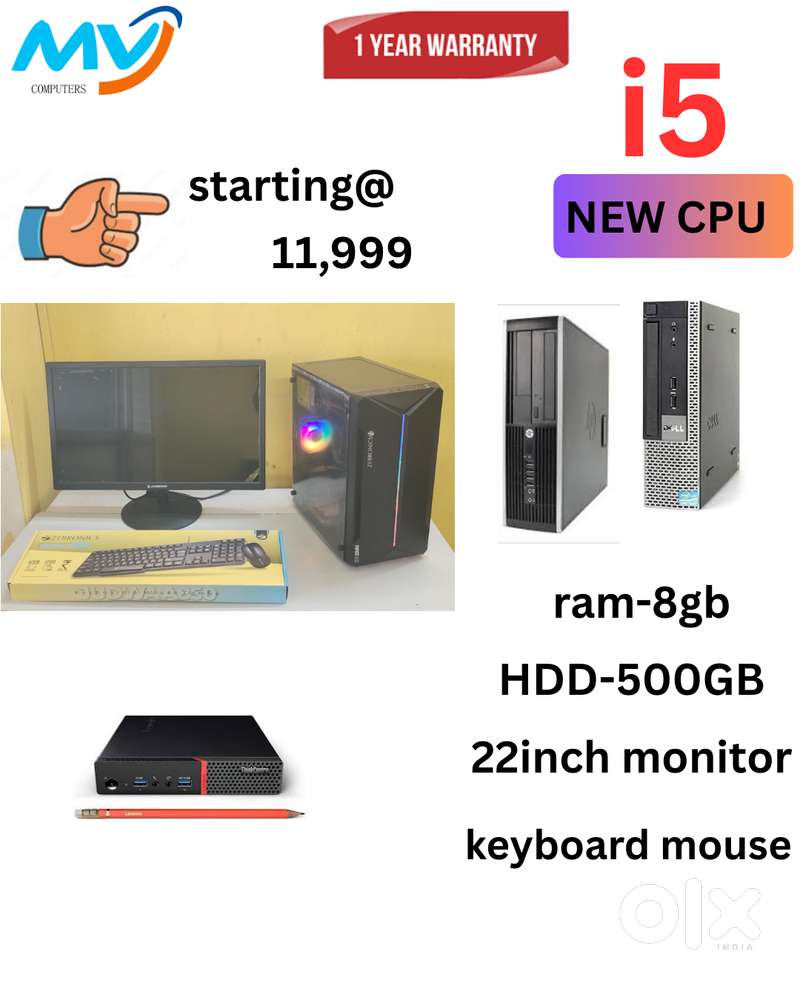 Cash on home delivery  Low Price Full Set  Intel CPU - Branded