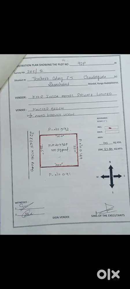Urgent Sale 100 Sq Yd Registered Plot @ Shamshabad