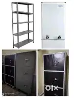 3 Floor Almari, Voltas watercooler 80 ltr, and open Rack Almari
