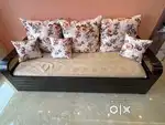 3 Seater Sofa Cum Bed 3 Big and 3 Small cushions included