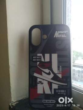 iPhone 16 plus and cover of Nike