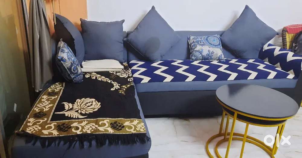 L shaped Sofa and Tea Table