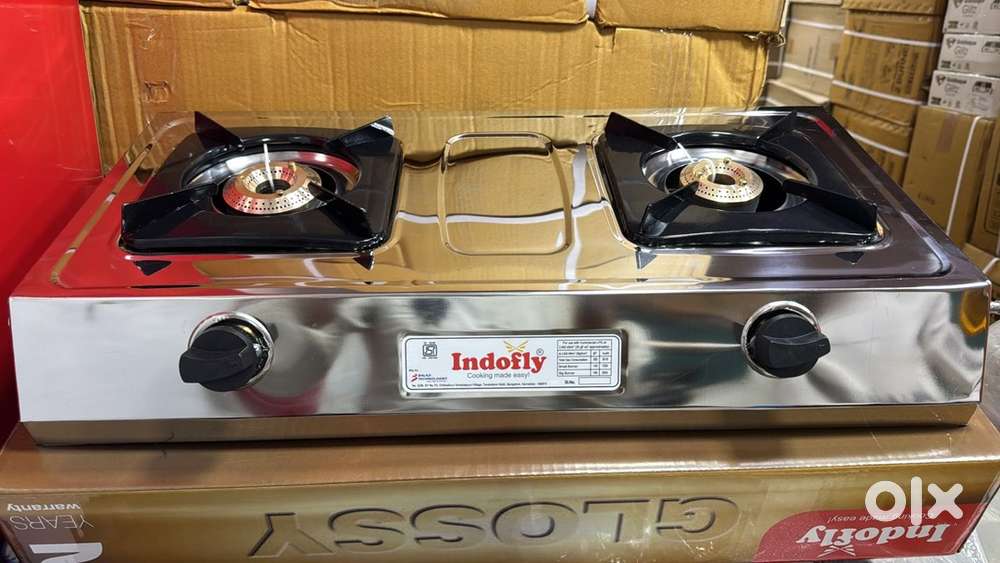 57% Off Brand New Stainless Steel Heavy 2 BR Stove 2 Yrs Wrnt MRP-3250