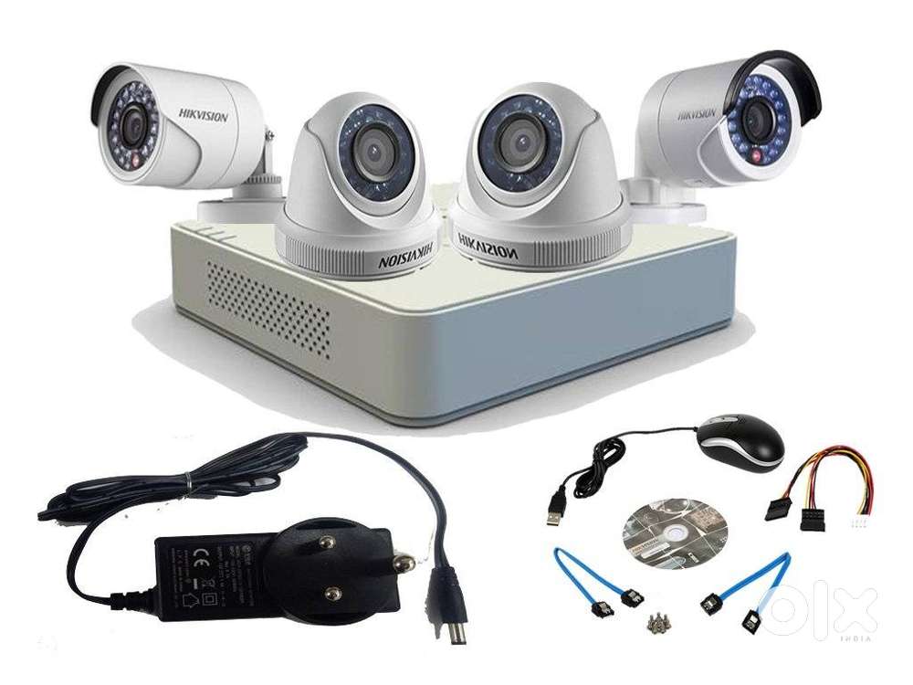 Set of 4 CCTV Cameras HD Night Vision Motion Detection 2 Years WARNTY